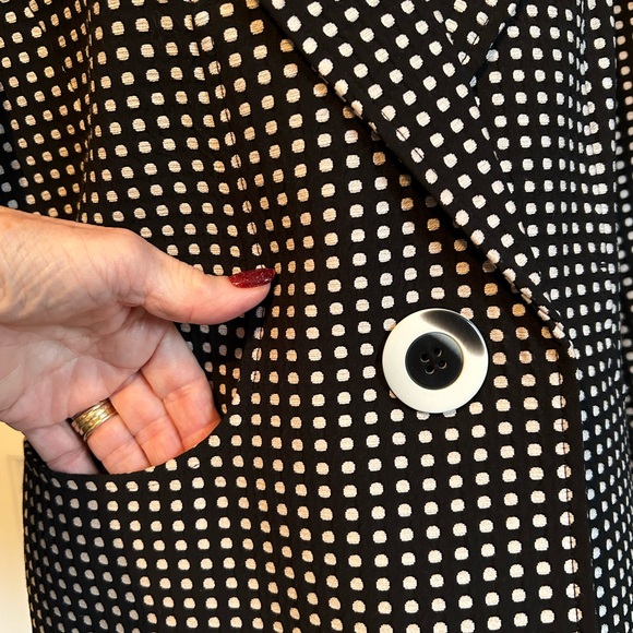ARVIDA BLACK/WHITE POLKA DOTS BLAZER Size 10  NWT - Picture 2 of 8